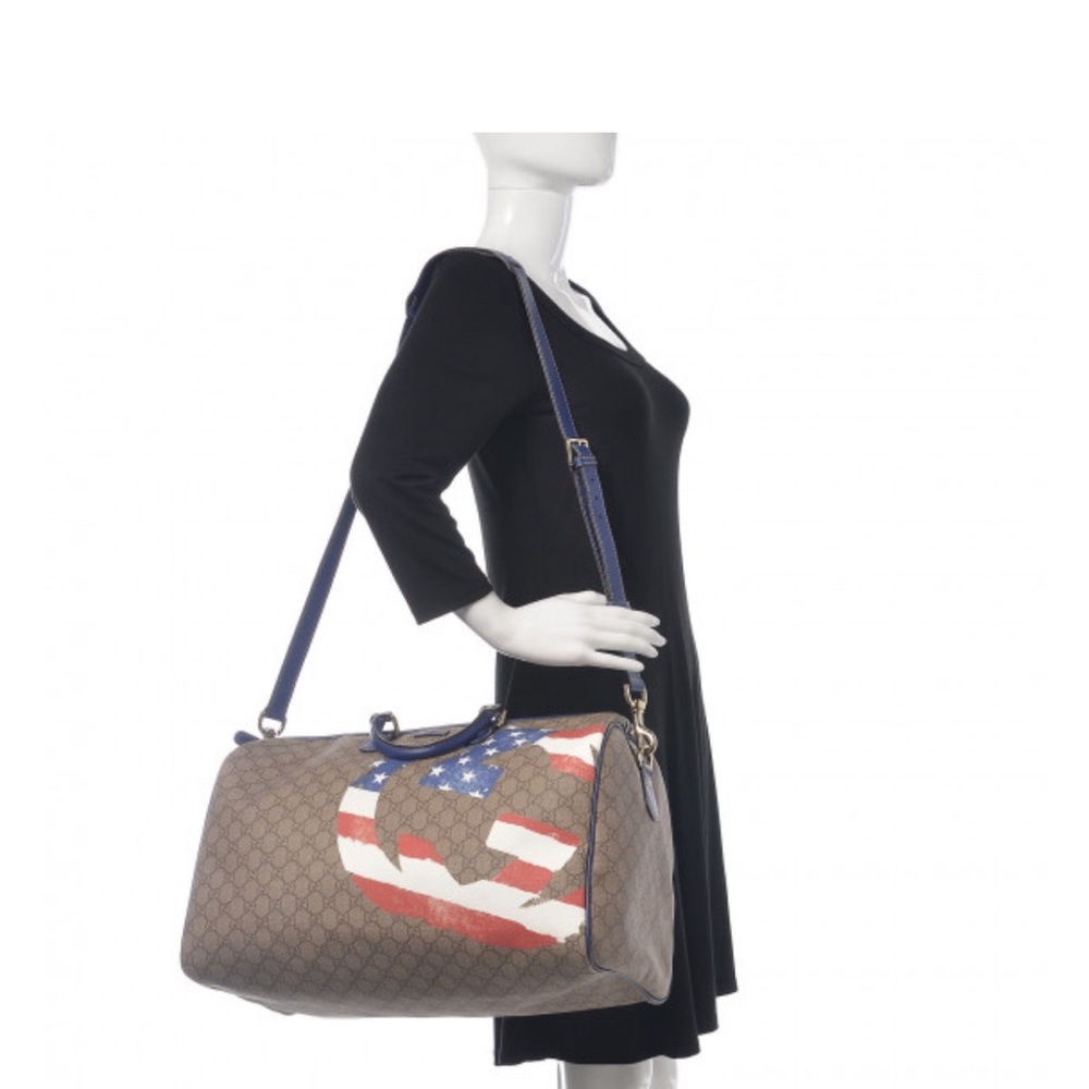 Gucci Boston Bandouliere USA Large Duffle Travel Bag